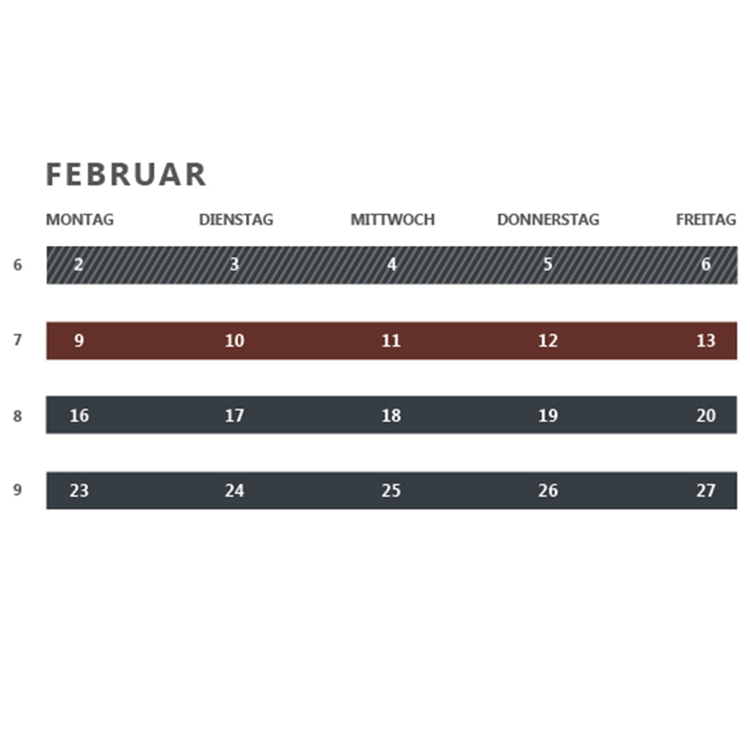 Produktionsmonat Februar für den Werksverkauf