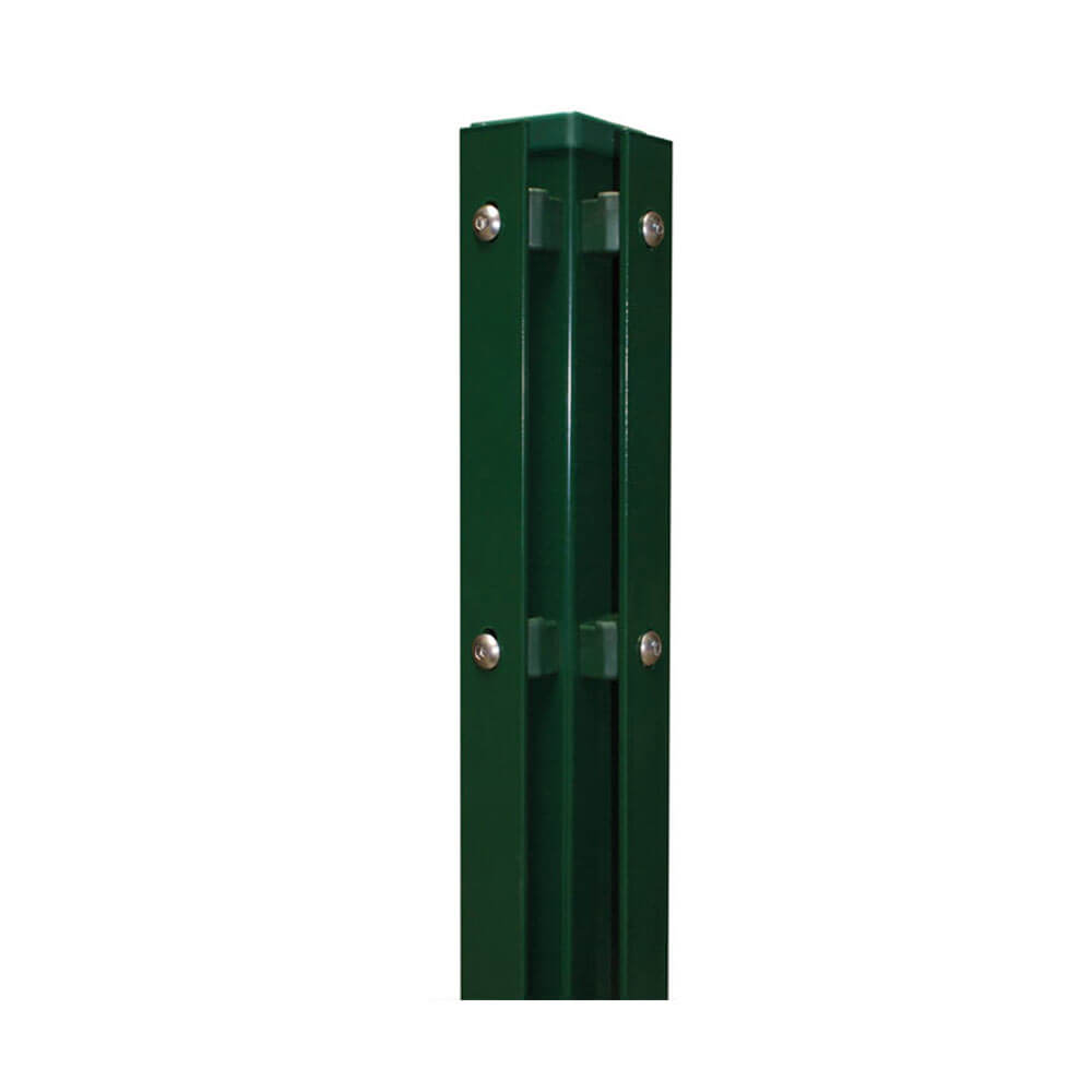Eckpfosten Industrie mit Flacheisenleiste in RAL6005