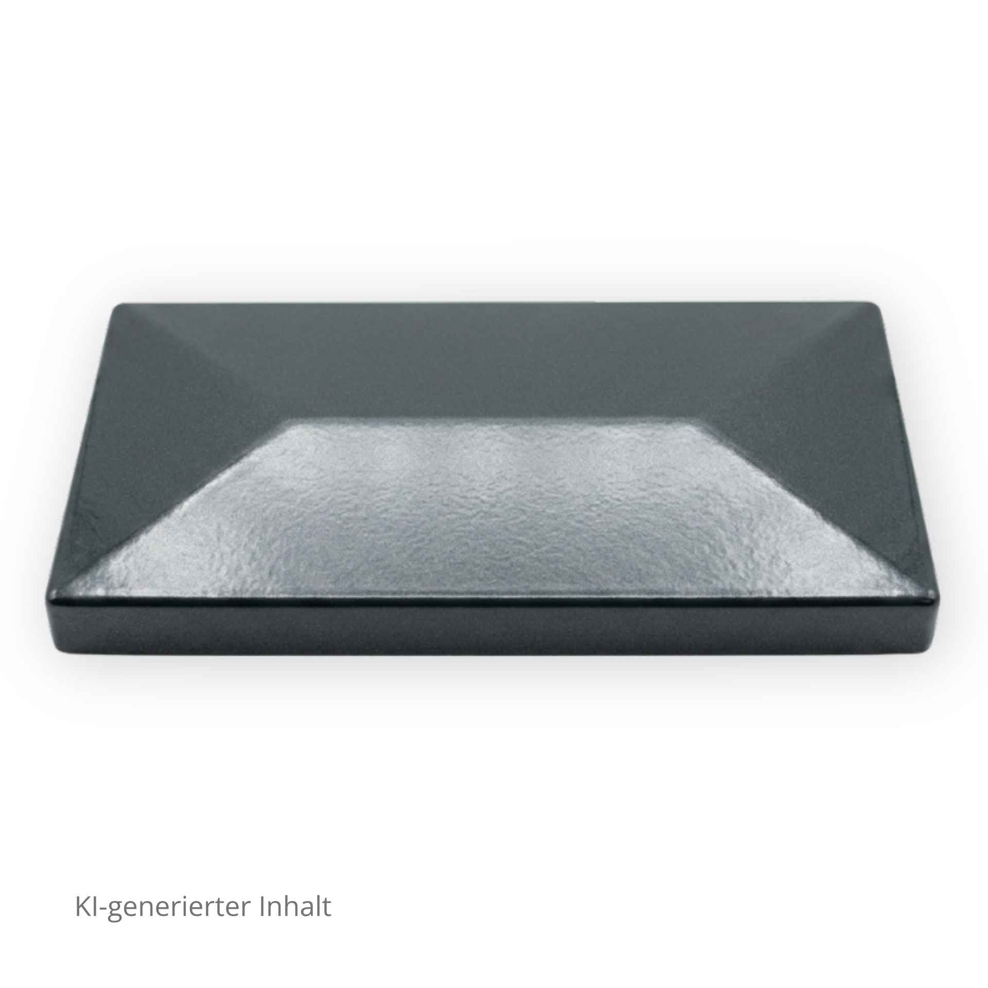 Eck-Alukappe mit Überstand für Pfosten 60x60mm in RAL 7016, Anthrazitgrau (KI-generierter Inhalt)