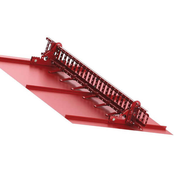 Schneefang Gitter in RAL3009, Montage am Dach