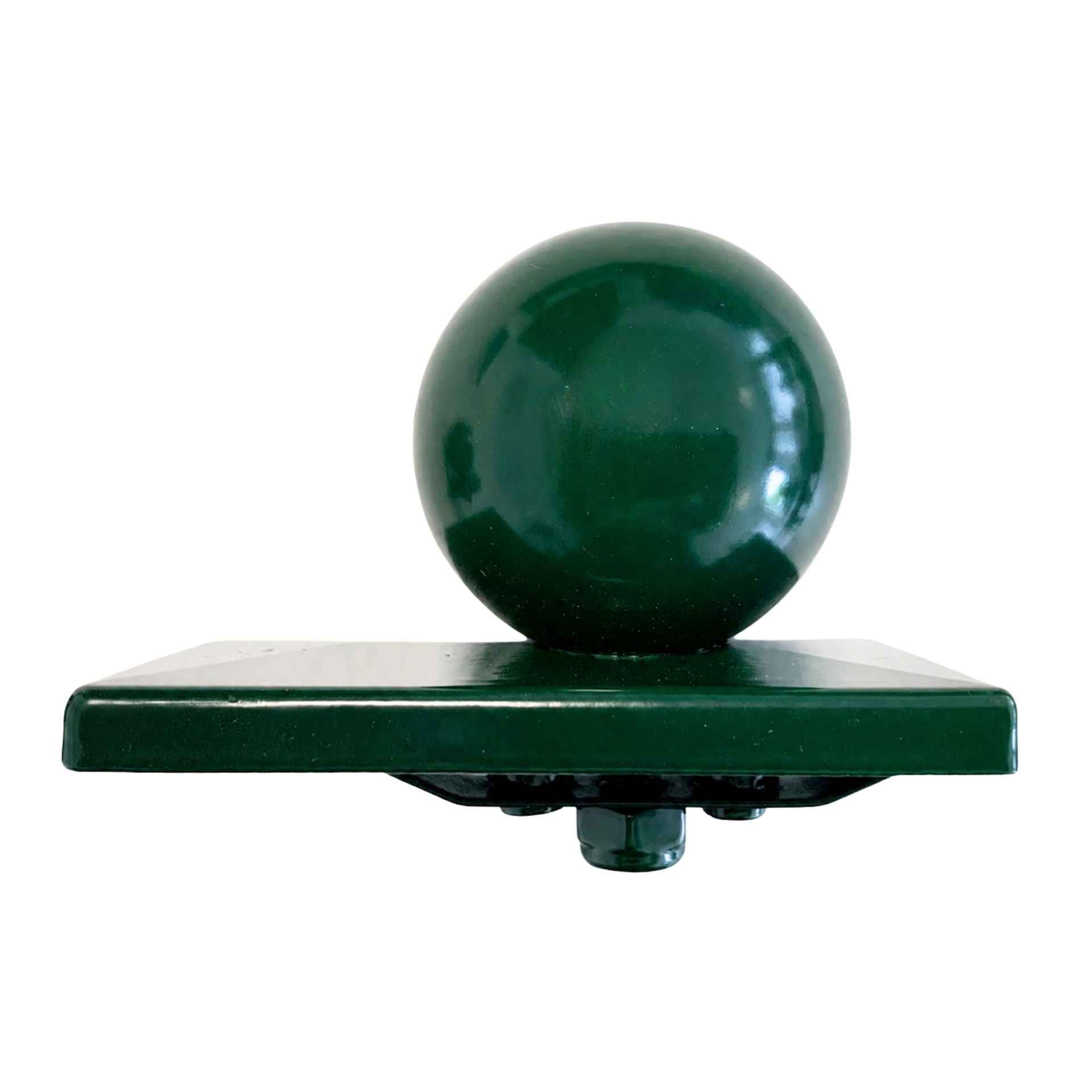 Alu-Kugelkappe mit Überstand für Pfosten 60x40mm in grün