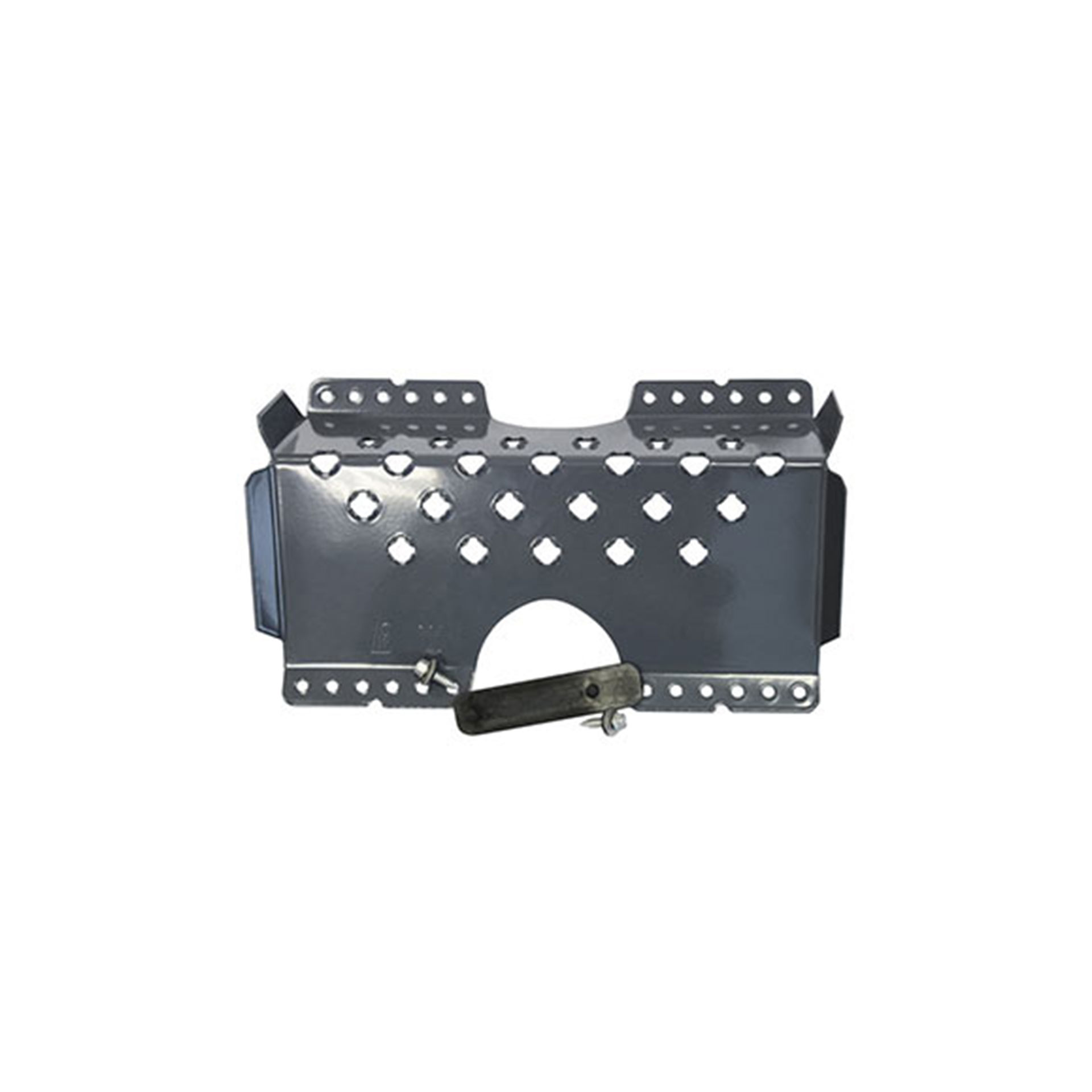 Dachstufe in Grau mit Montagezubehör