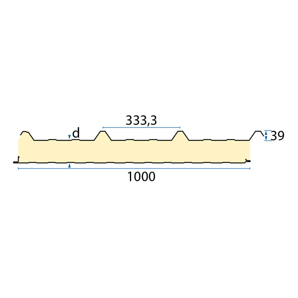 Querschnitt 39/999, Sandwichprofil