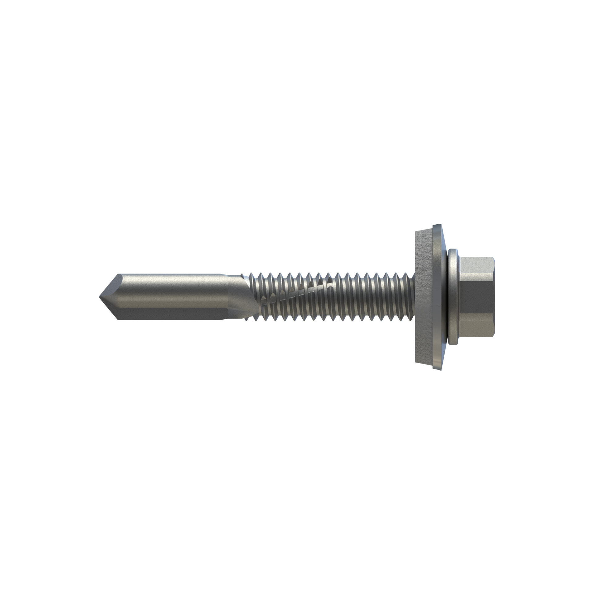Abbildung der blanken Bohrschraube 5,5 x 38 mm, E22, Bimetall