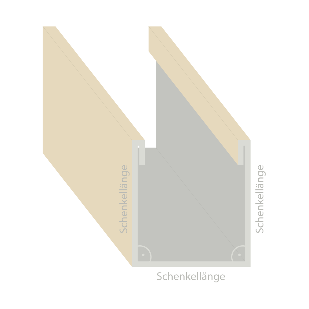 U-Profil, Schenkel variabel