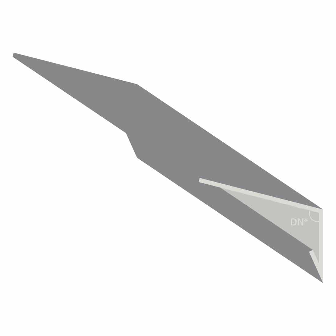 Dachrinneneinlauf in Spitzform, RAL 9007 Graualuminium, für Regenwassertropfenführung.