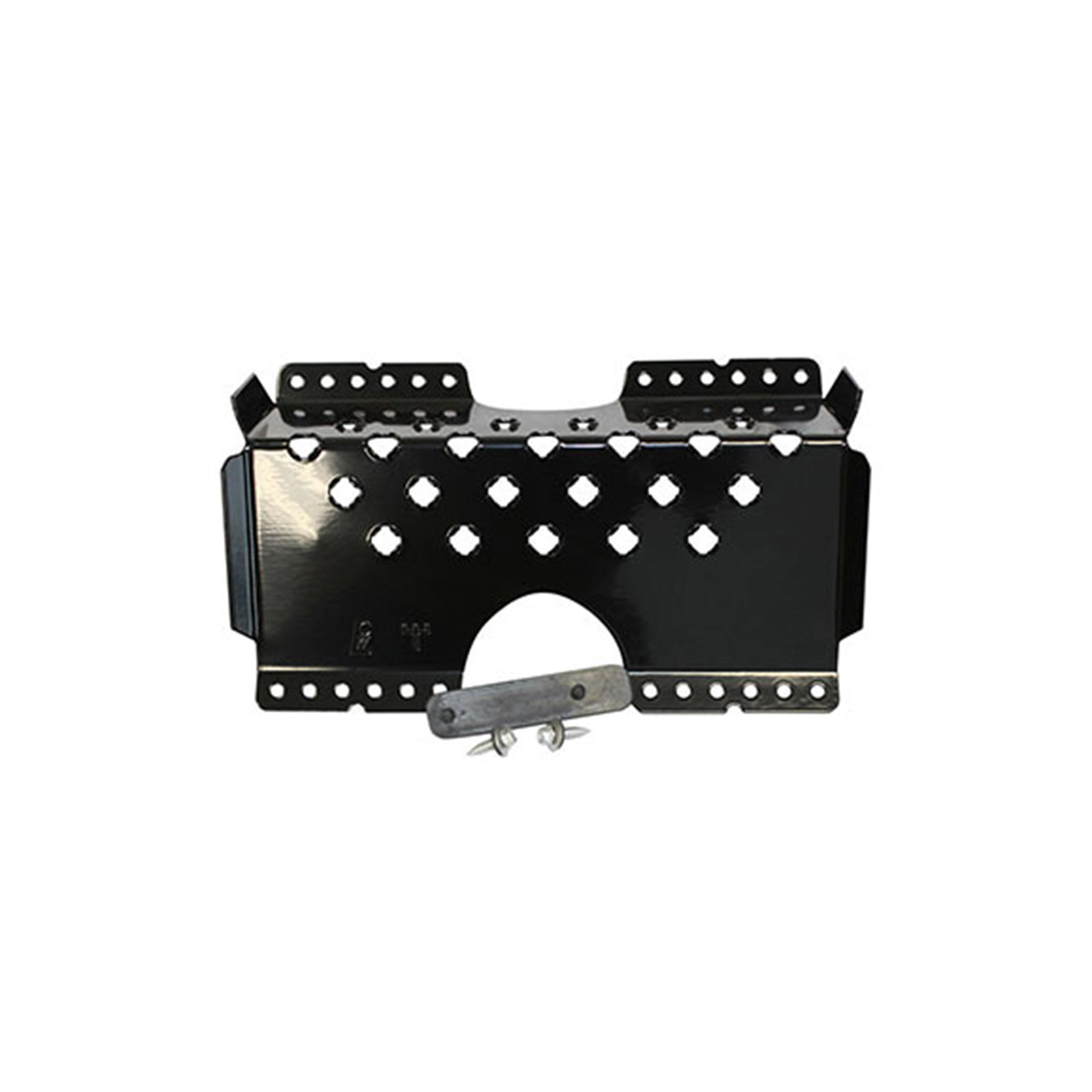 Dachstufe in Schwarz mit Montagezubehör