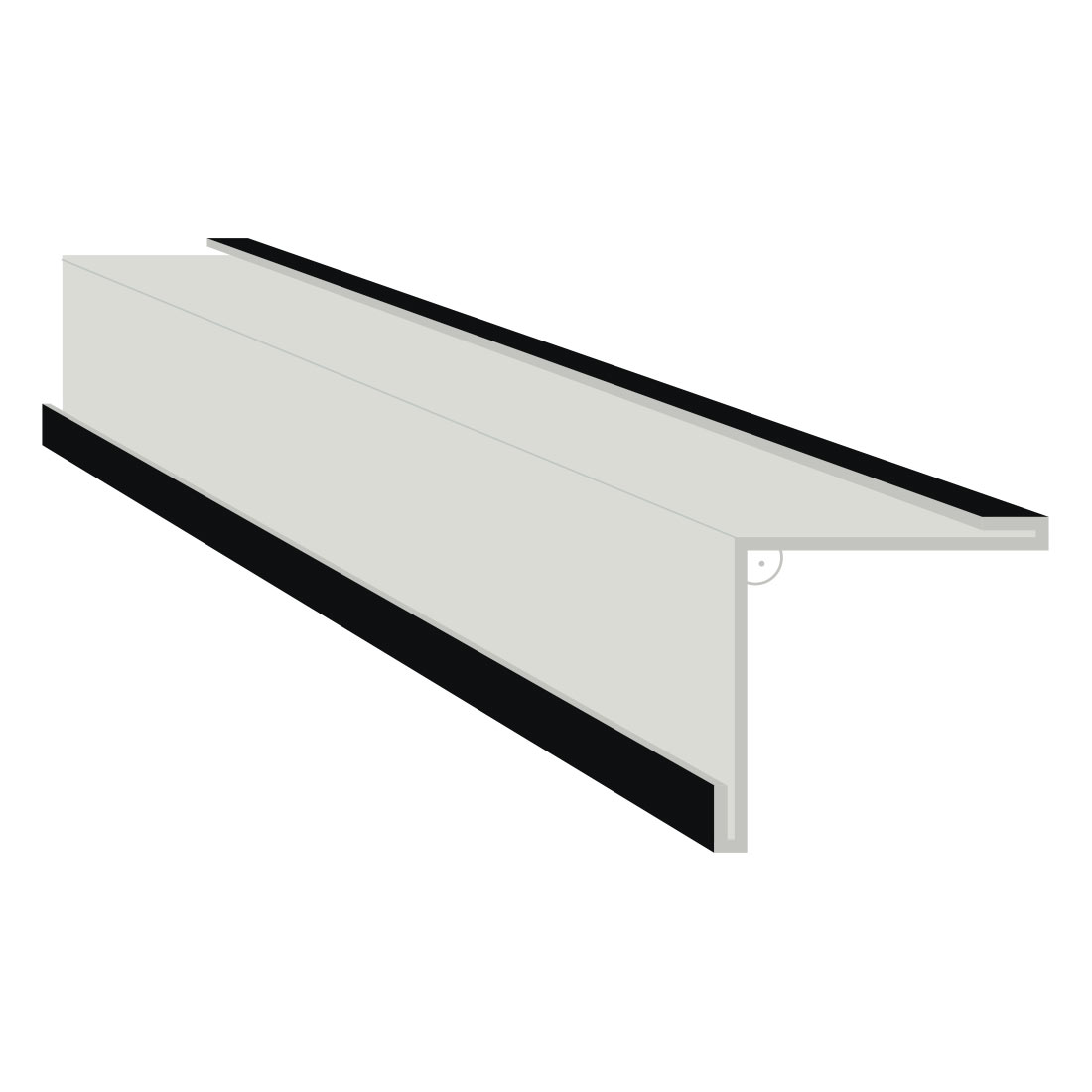 Inneneckwinkel, RAL9005, untere Seite