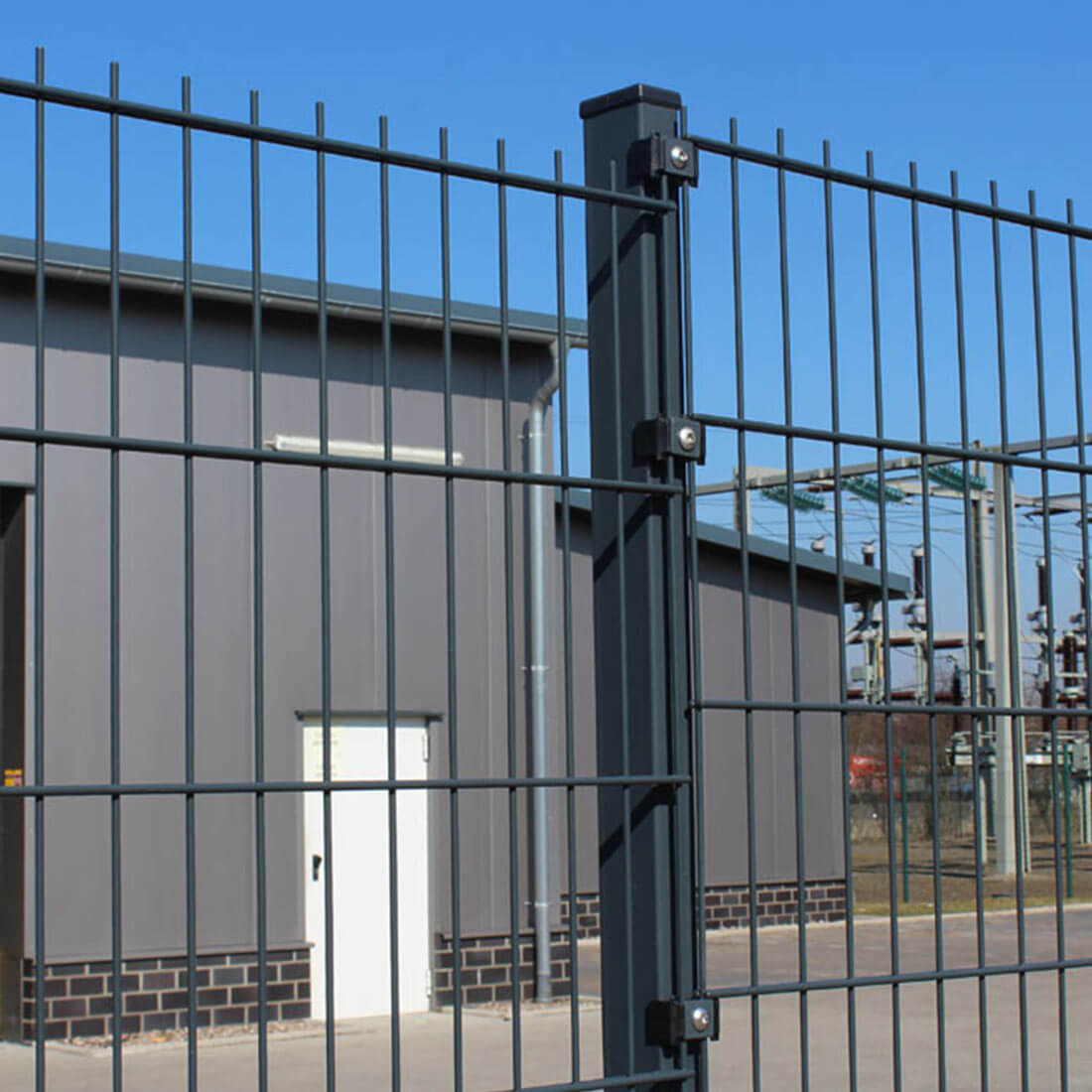 Doppelstabgittermatte 6/5/6 Doppelstabmattenzaun RAL7016